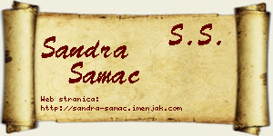 Sandra Samac vizit kartica